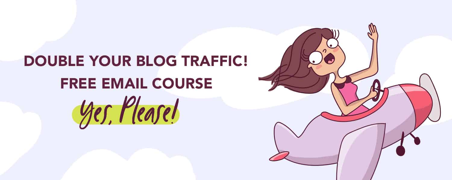 Grow your blog traffic with this lovely free 5 day email course that will teach you how to double your blog traffic and automatically grow your blog!