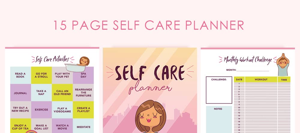 This cute printable self care planner is the only printable you need to become better at self care and grow your mind, body and spirit together.