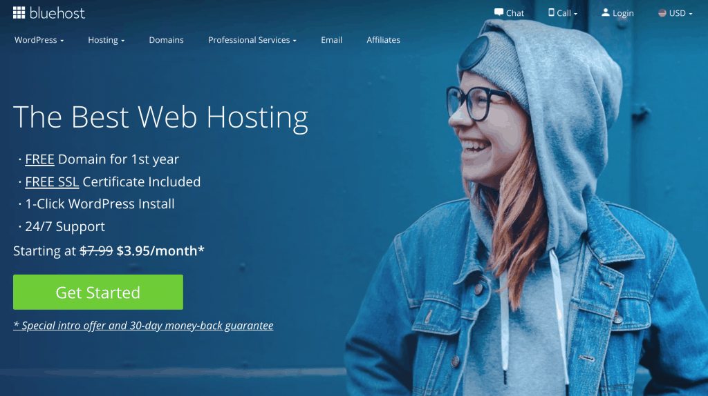 Get started with Bluehost now
