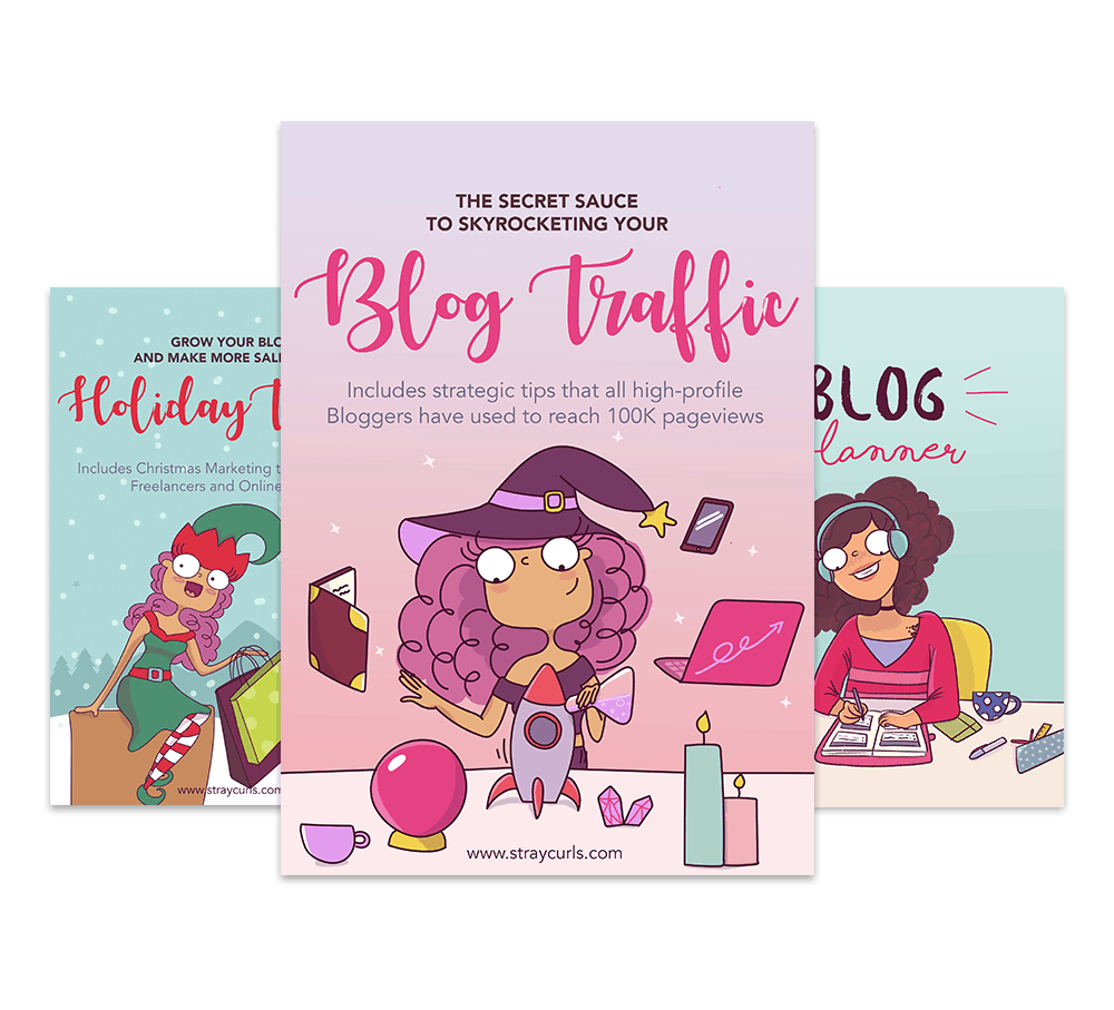 The Blogging Bundle contains the blog traffic eBook, the Holiday Traffic eBook and the Blog Planner!