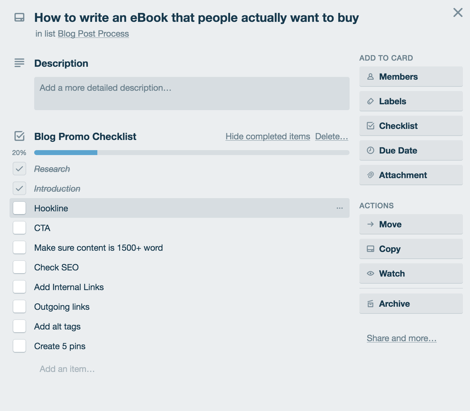 You can use Trello to organize all your tasks and break them down so they're easily manageable.