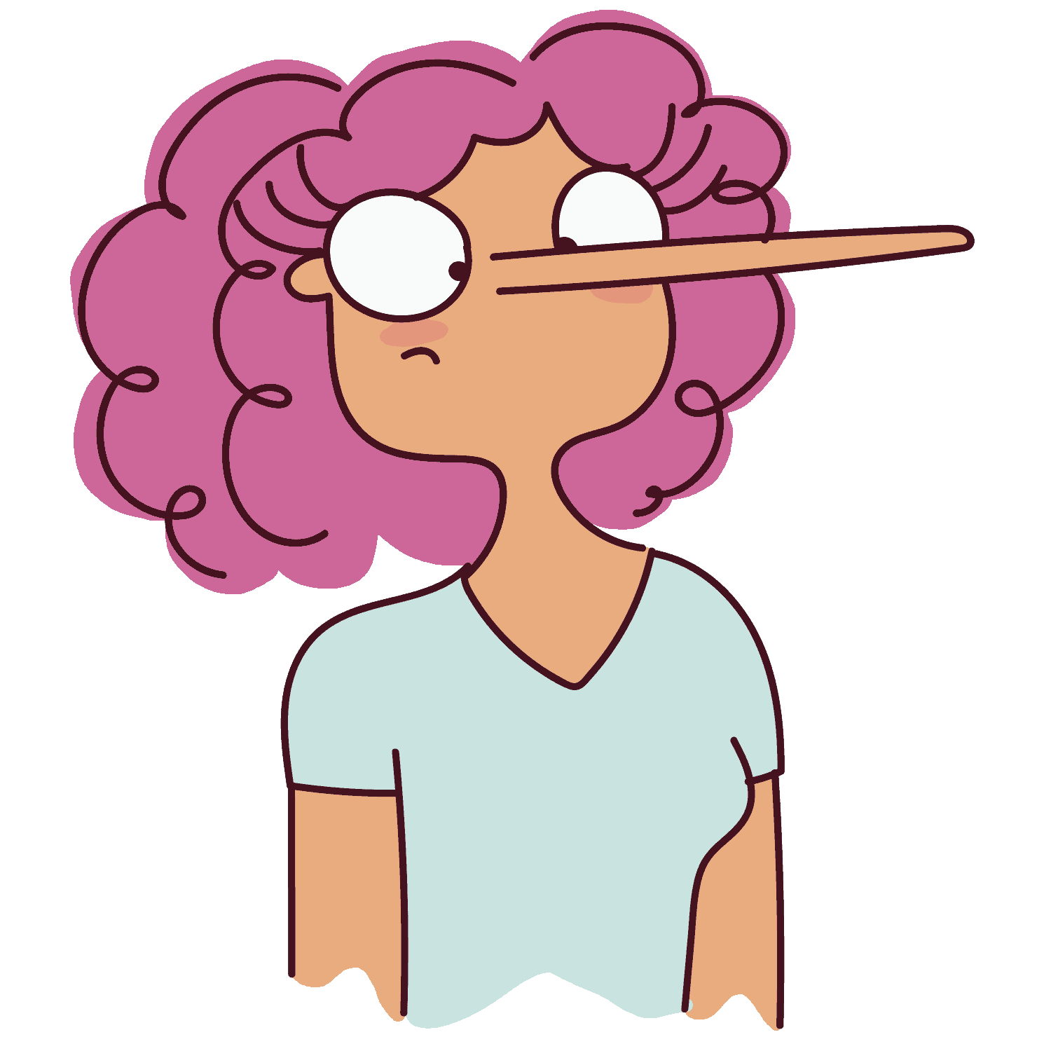 I would be lying if I said that I didn't find it hard to be a consistent blogger. Girl with long nose. Girl pinocchio. 
