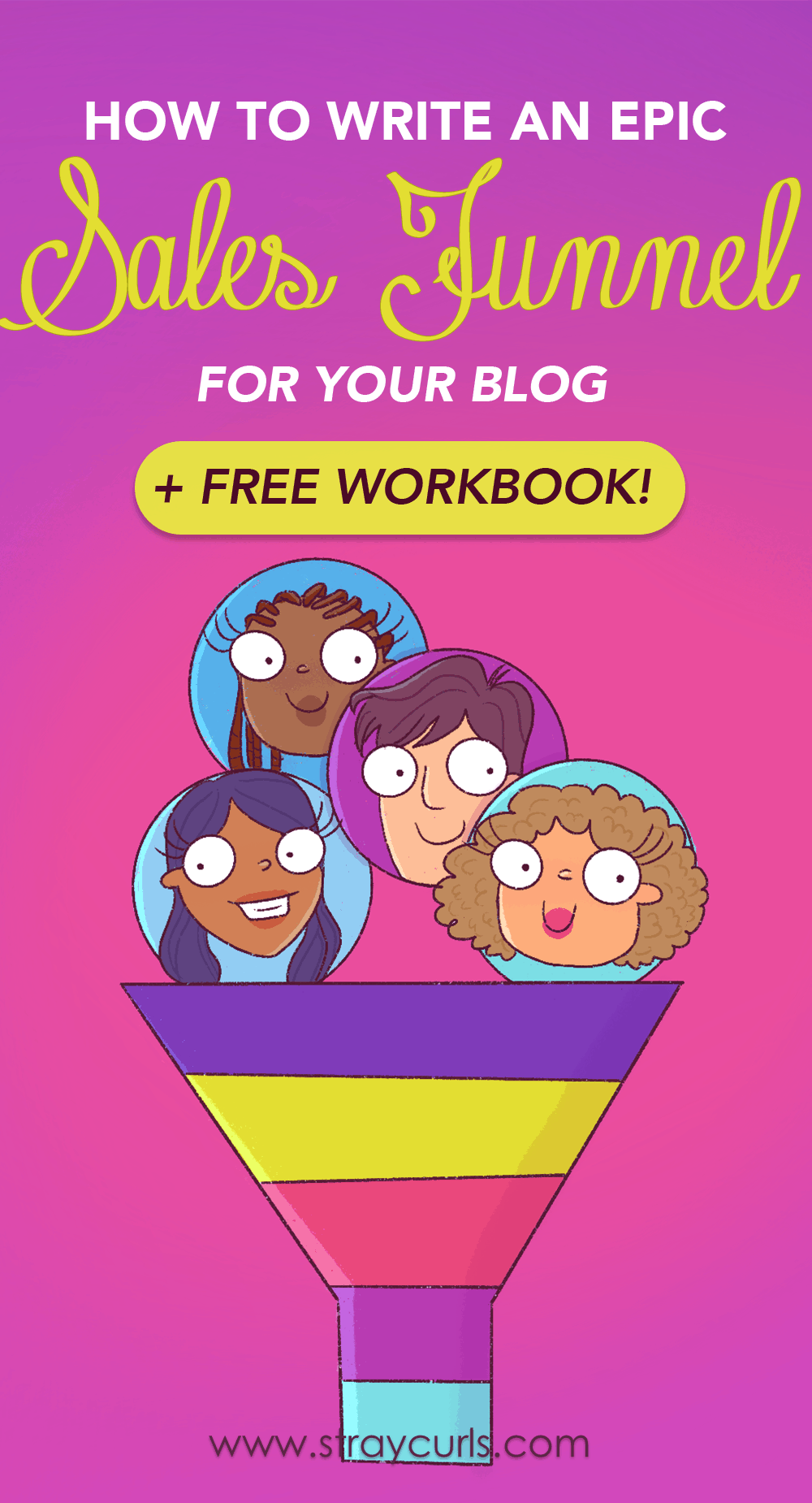 Looking for an easy way to implement sales funnels in your Blog? I got you covered. Read this post to find out the easy sales funnel strategy I use in my blog to make a consistent full time income each month. This post breaks down sales funnels for beginners. Includes a free downloadable workbook! Click to download! #salesfunnel #marketing #businesstips #freedownload