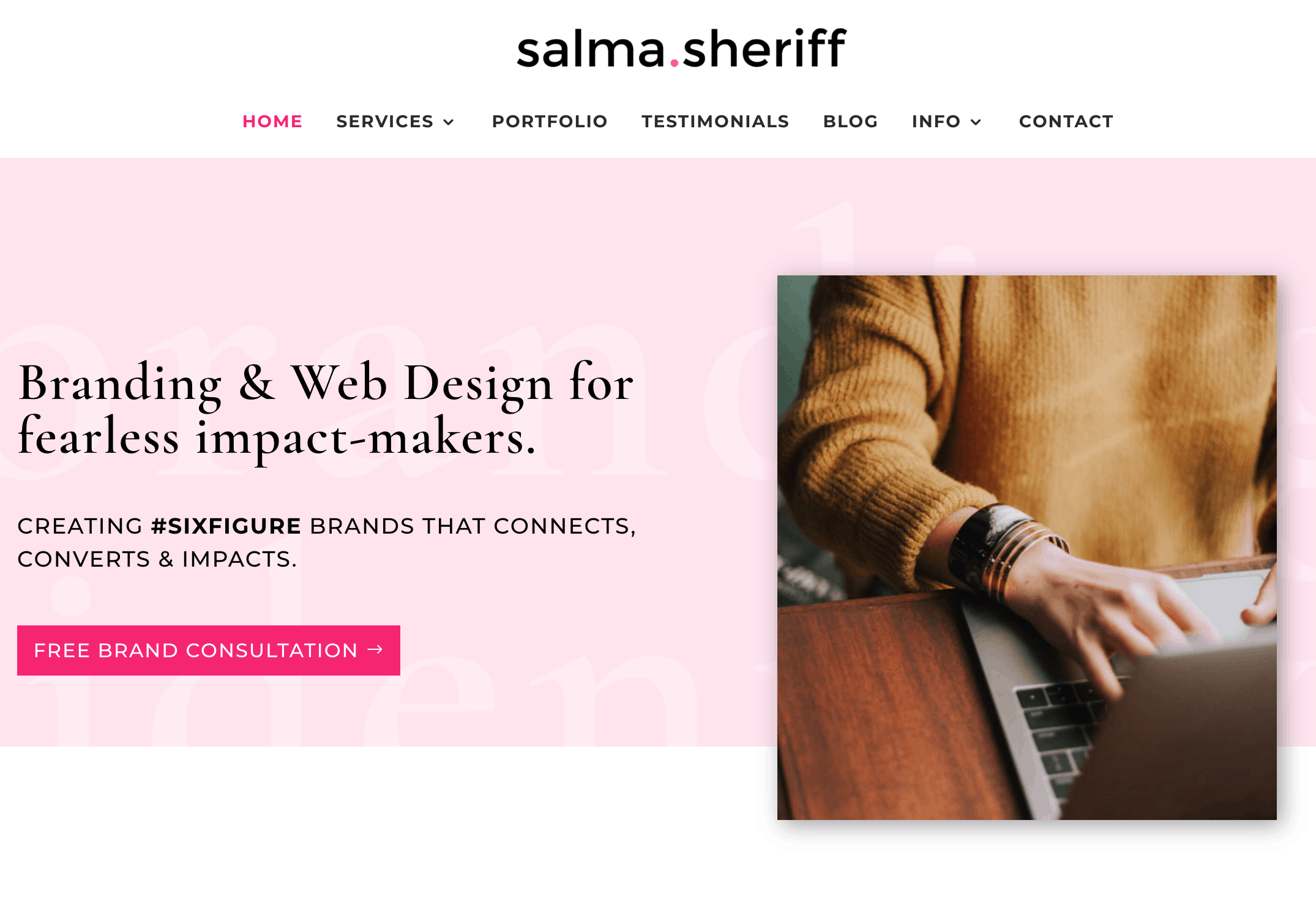Salma uses her blog to gain clients