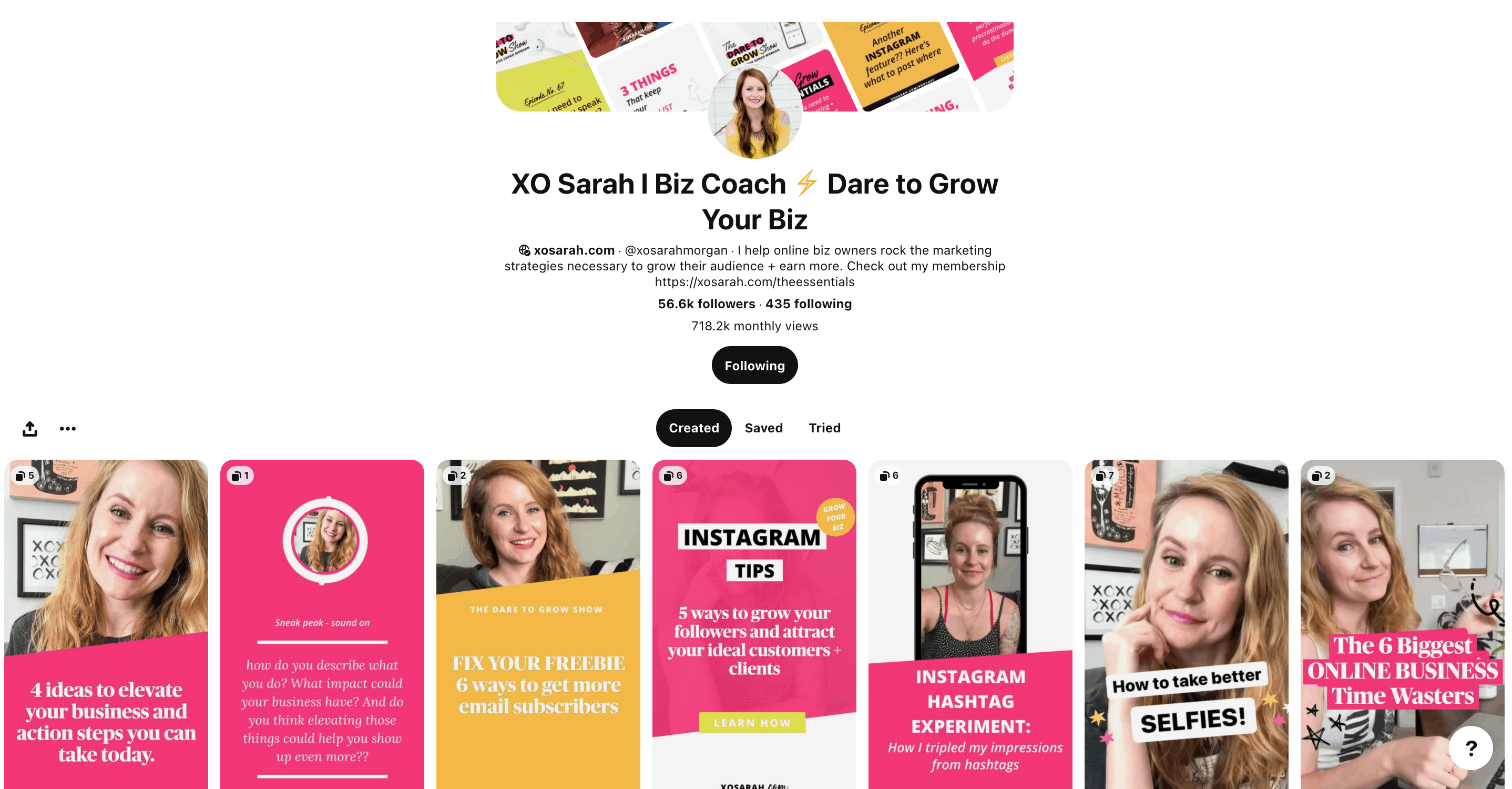 Your pins should be very cohesive with your branding. 