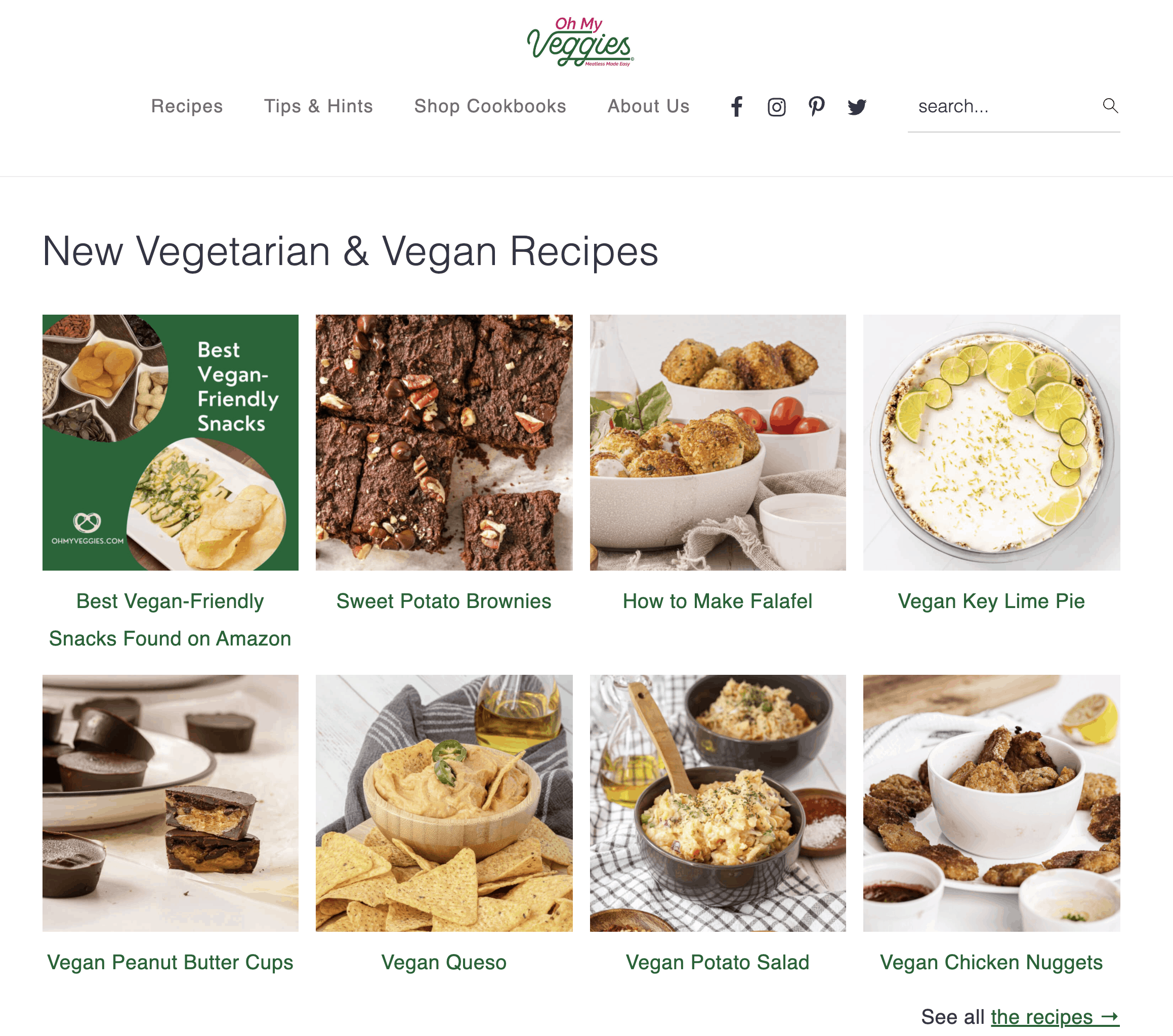 Oh my veggies is a food blog that 