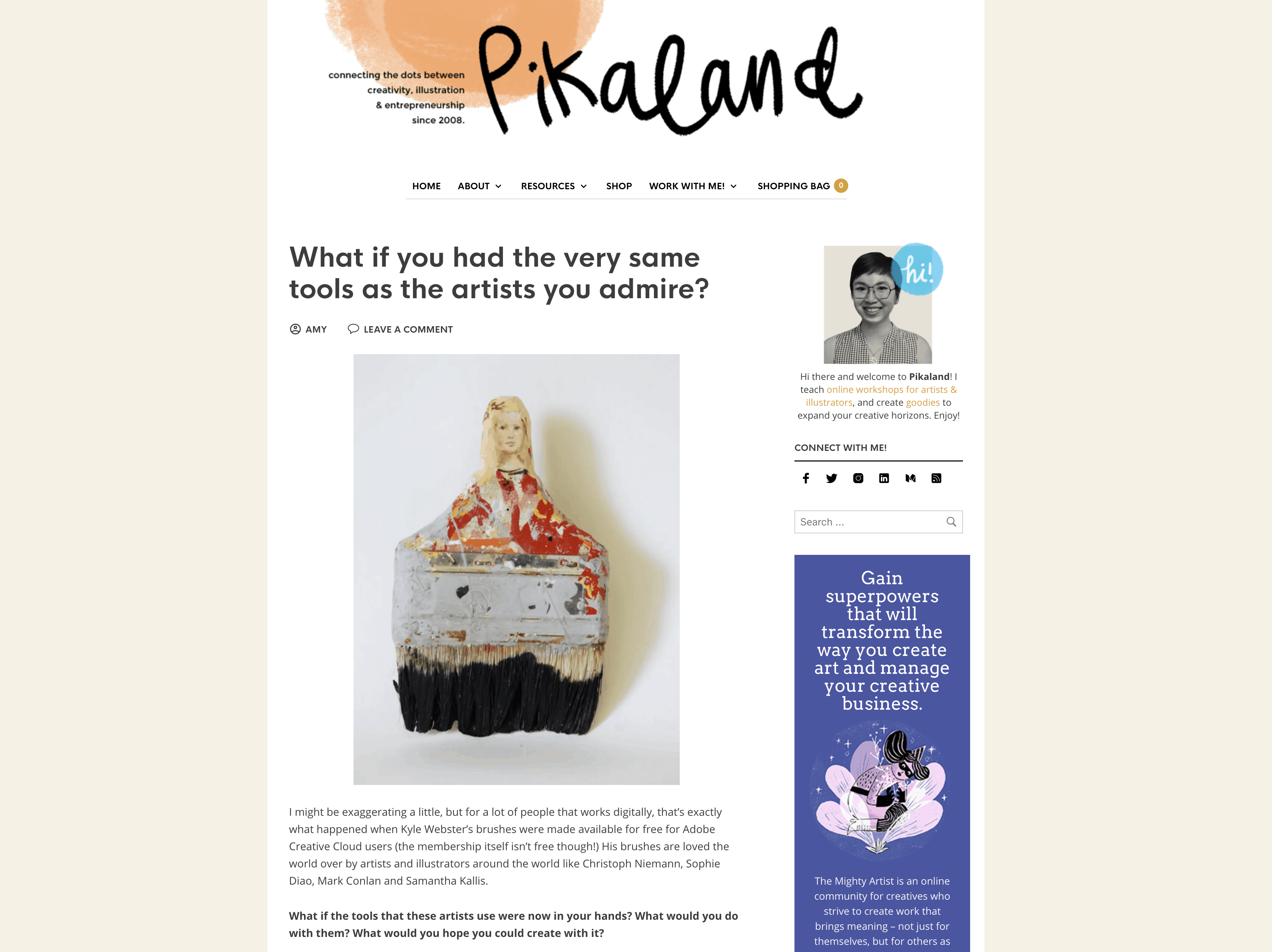 Pikaland is a lovely blog dedicated to helping other artists