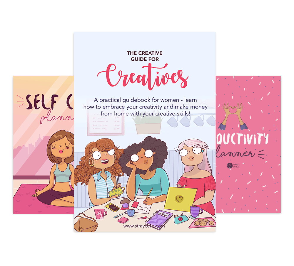 The creative bundle includes the creative guide, the productivity planner and the self care planner!