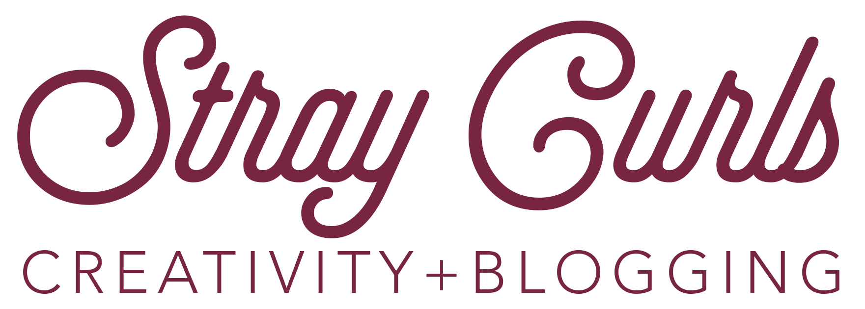 stray curls text only logo example
