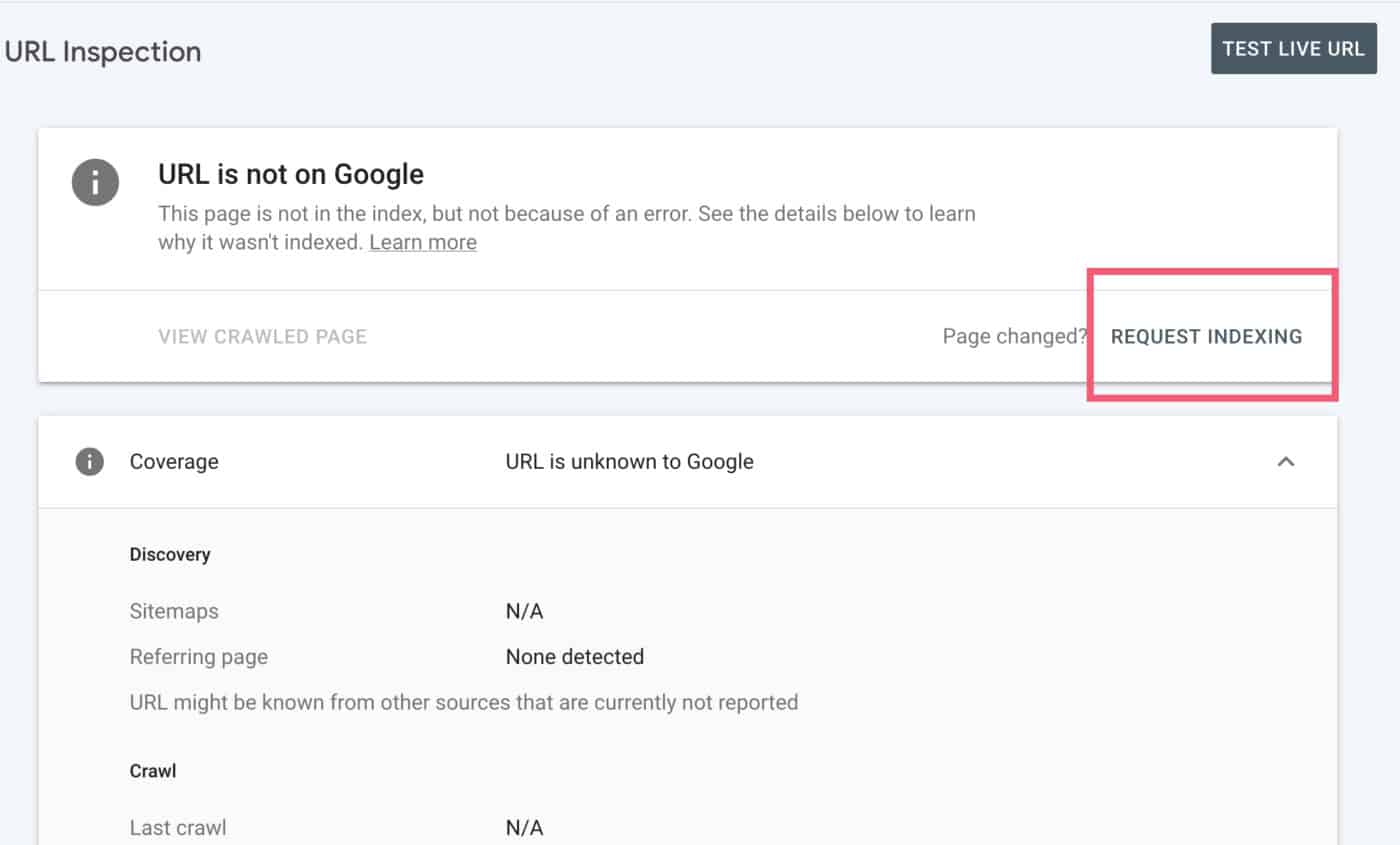 Requesting indexing from Google Search Console is a good way to get google to index your website faster