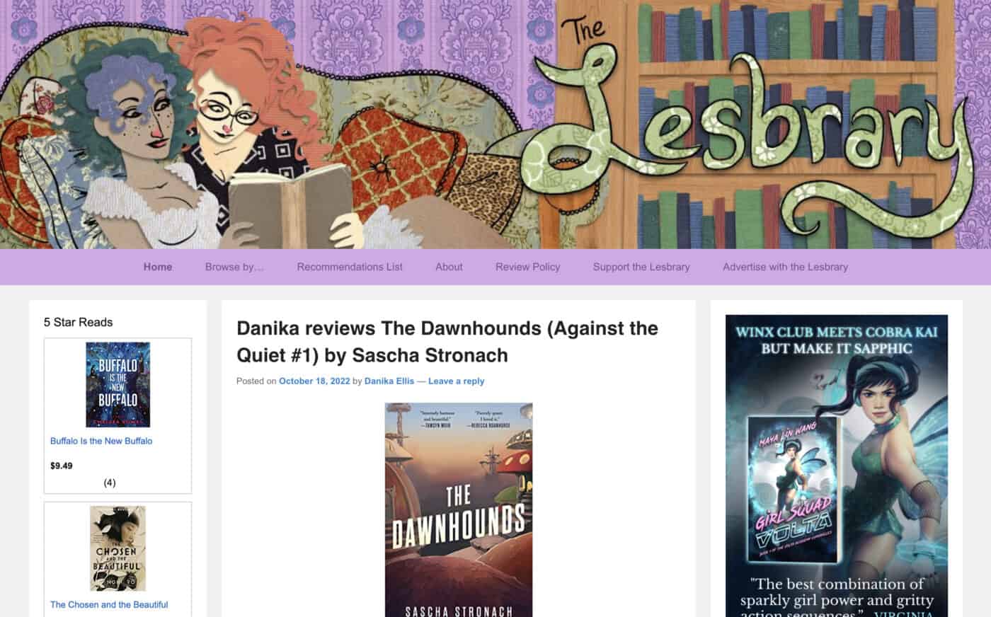 lesbrary book blog