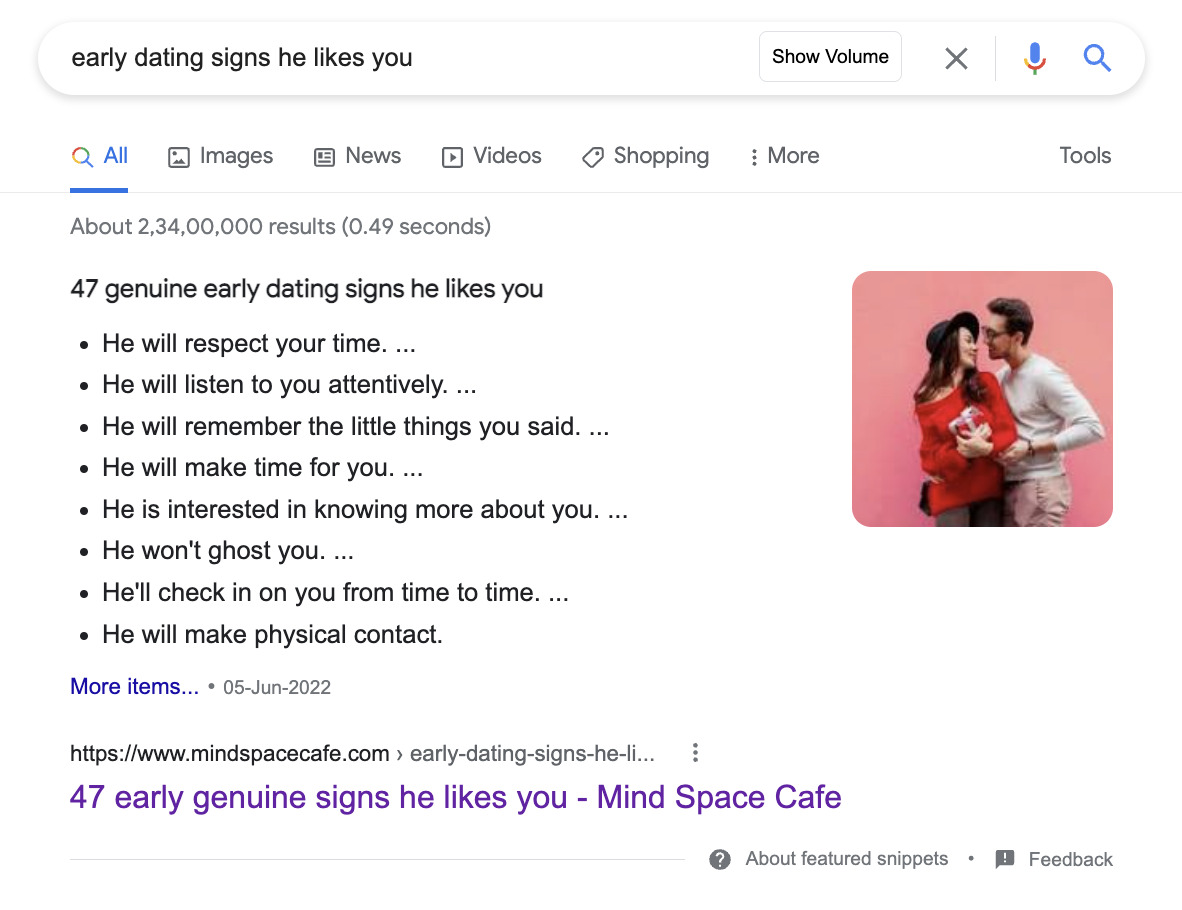 featured snippet