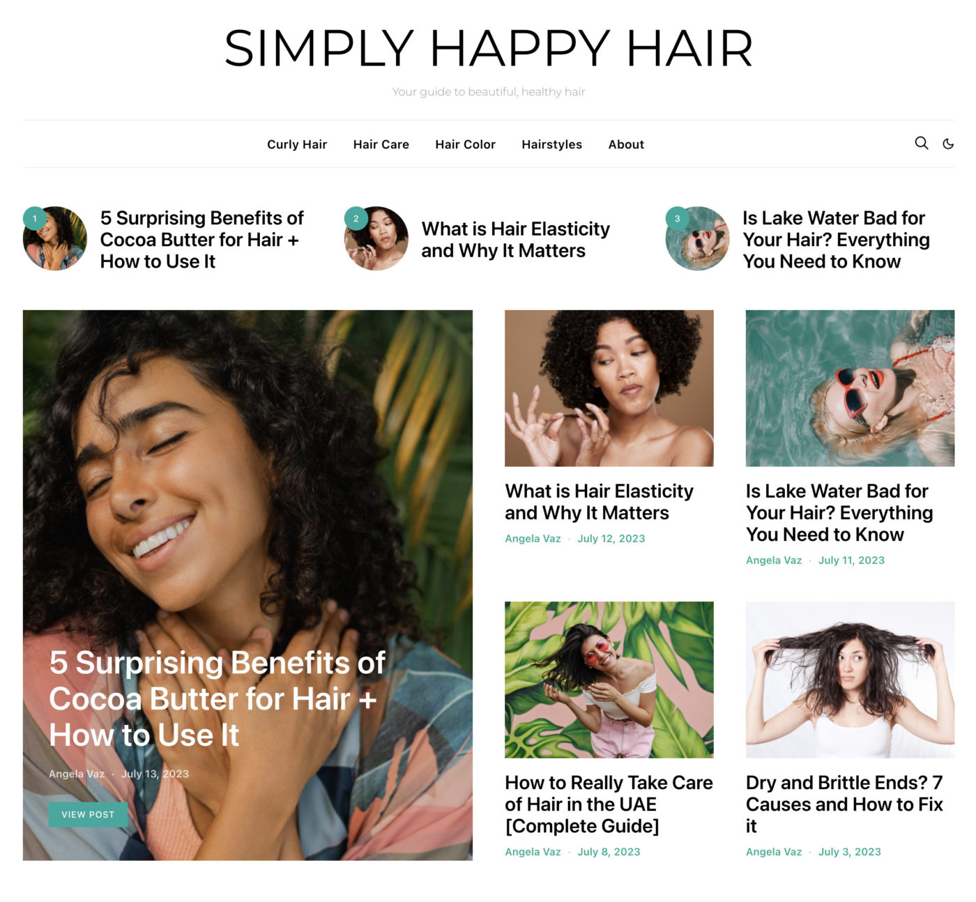 simply happy hair blog